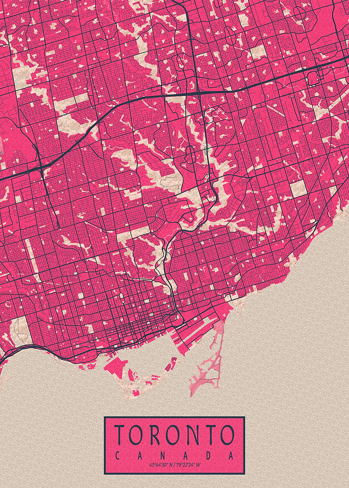 Toronto City map Blossom