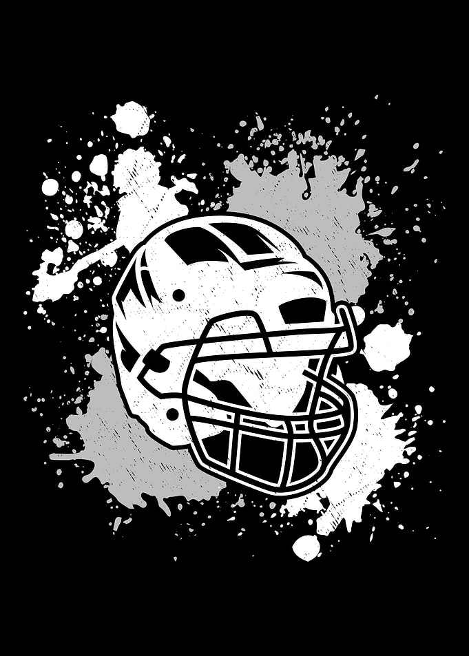 Football Helmet Splash