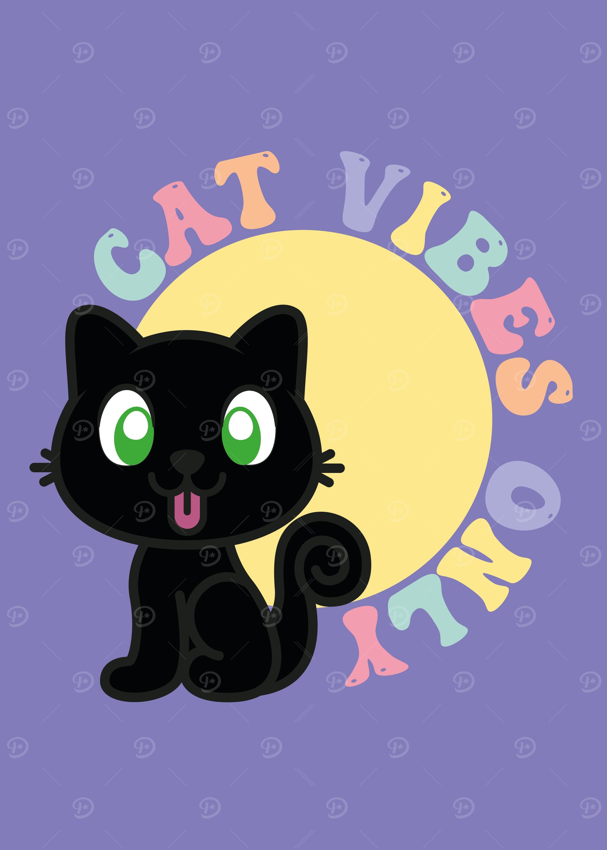 Cat Vibes Only Black Cat P