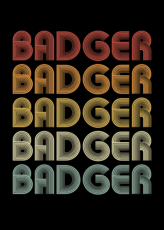 Badger colorful font