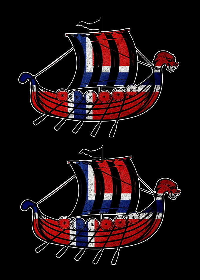Norway Flag Viking Ship