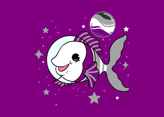 Fish Space Asexual Pride