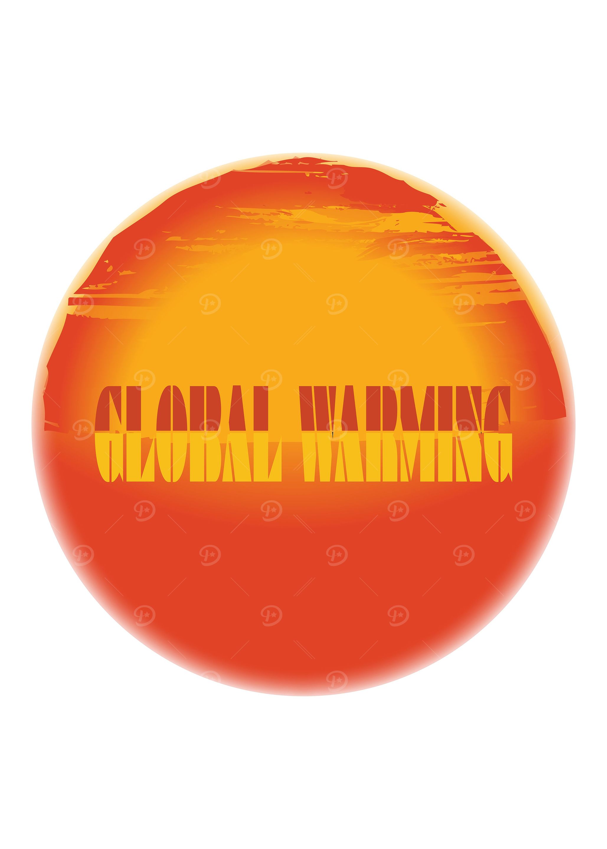 Global Warming Orange Suns