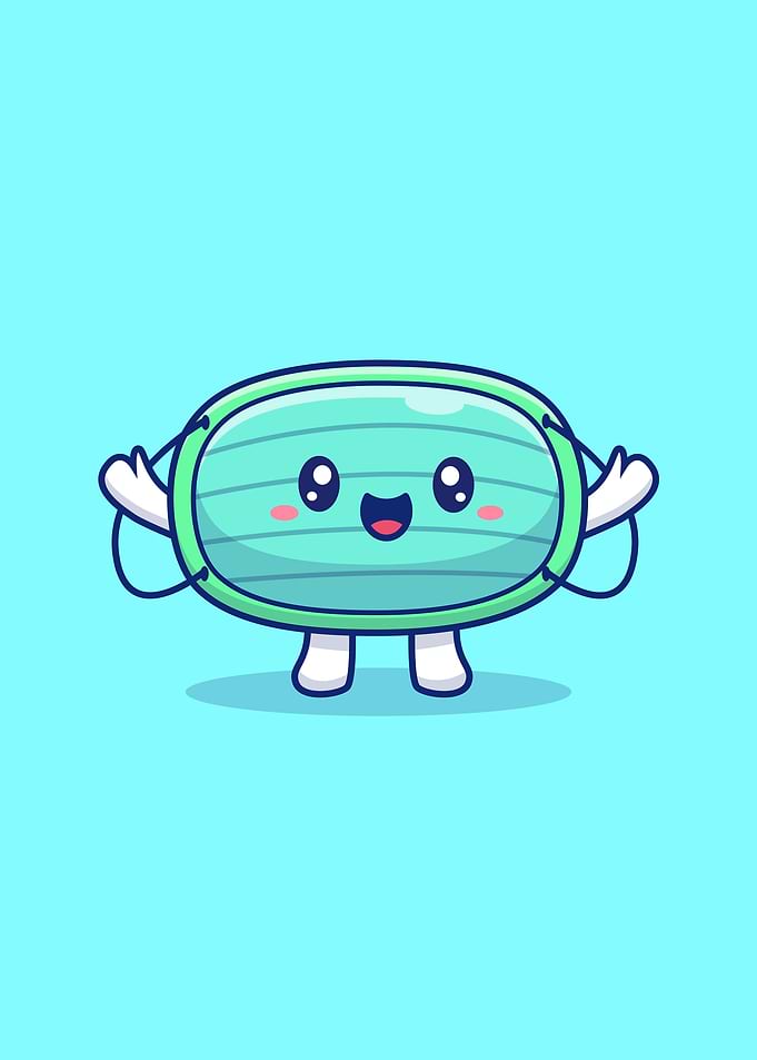 Cute Medical Mask Cartoon