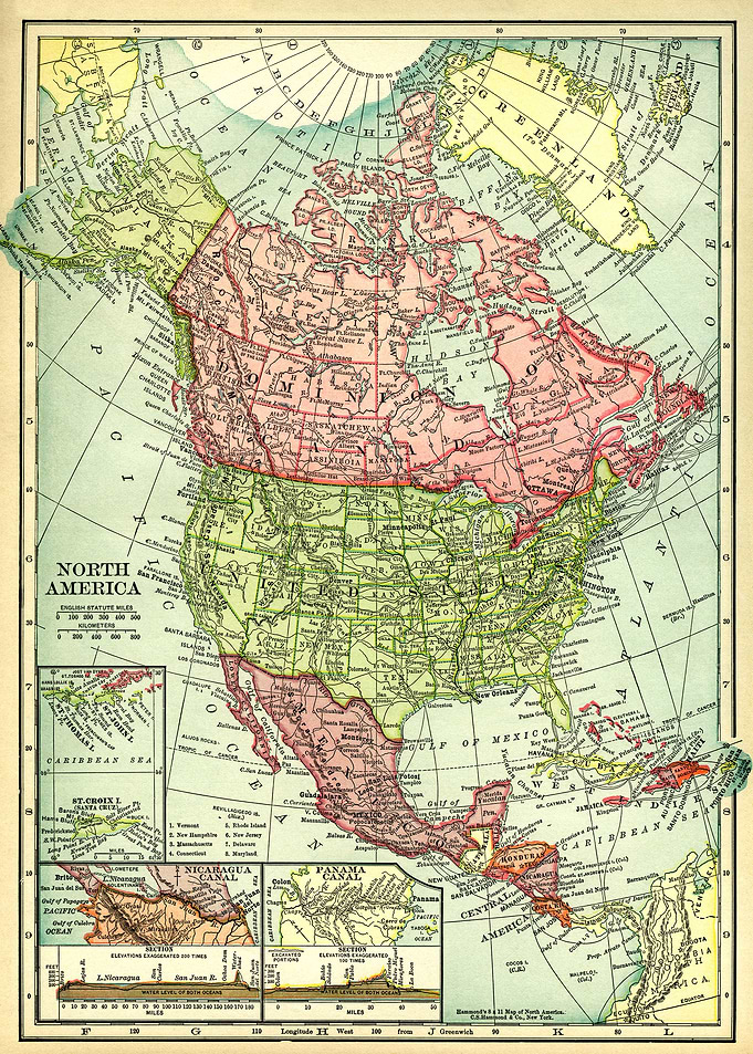 Map of North America