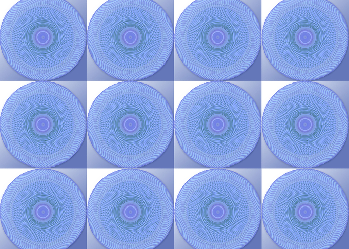 round and round blue