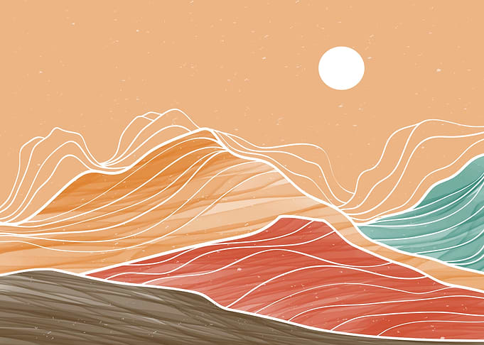 Abstract Mountain art