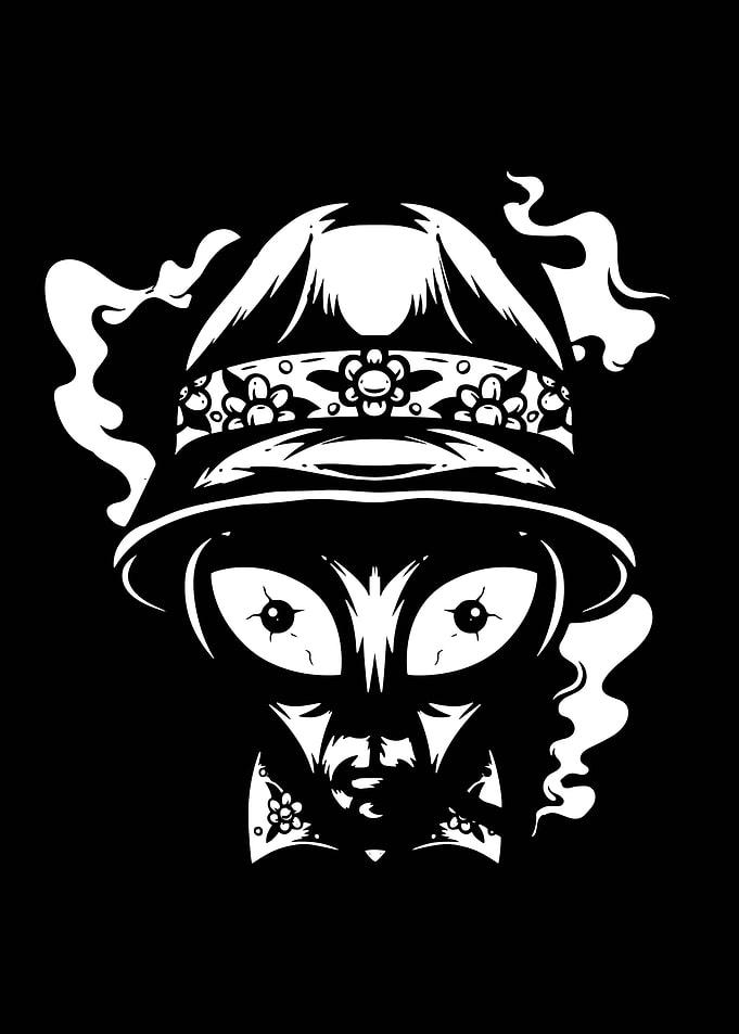 Alien Sketch BW