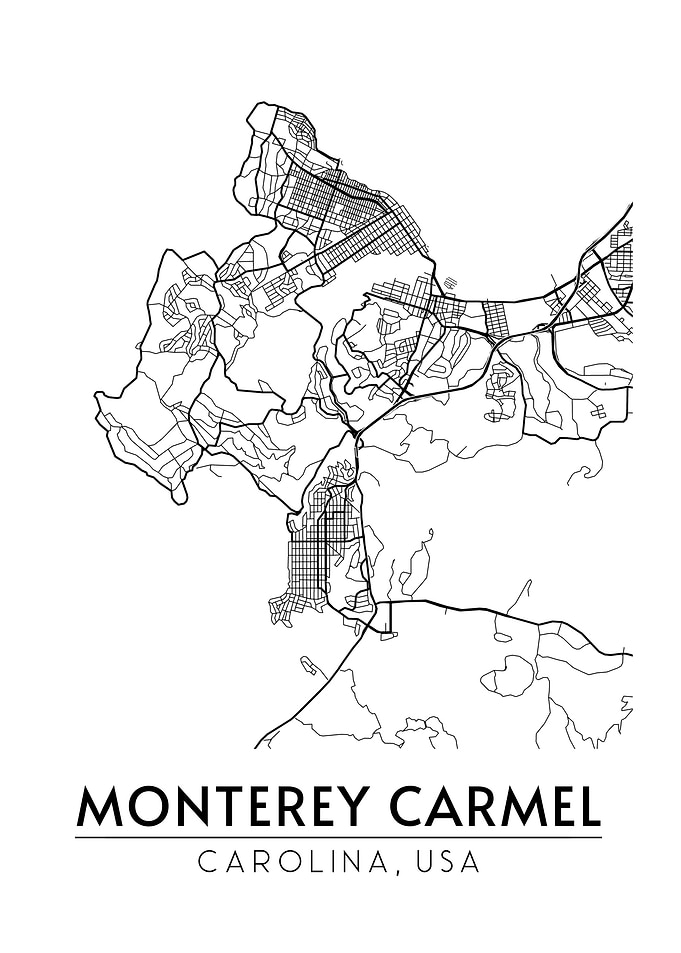 Monterey Carmel CA Map