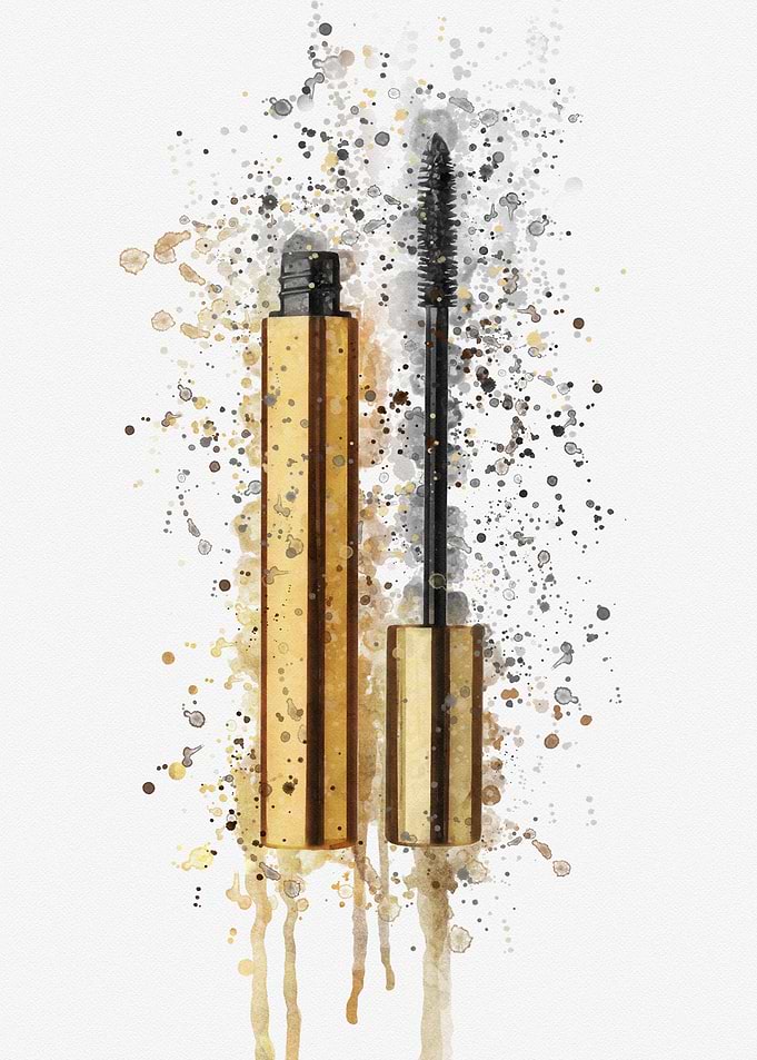 Mascara makeup watercolor