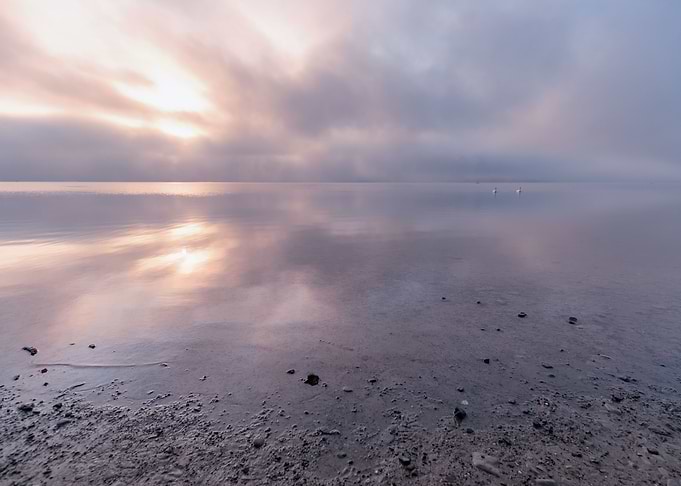 Morning reflections, lake