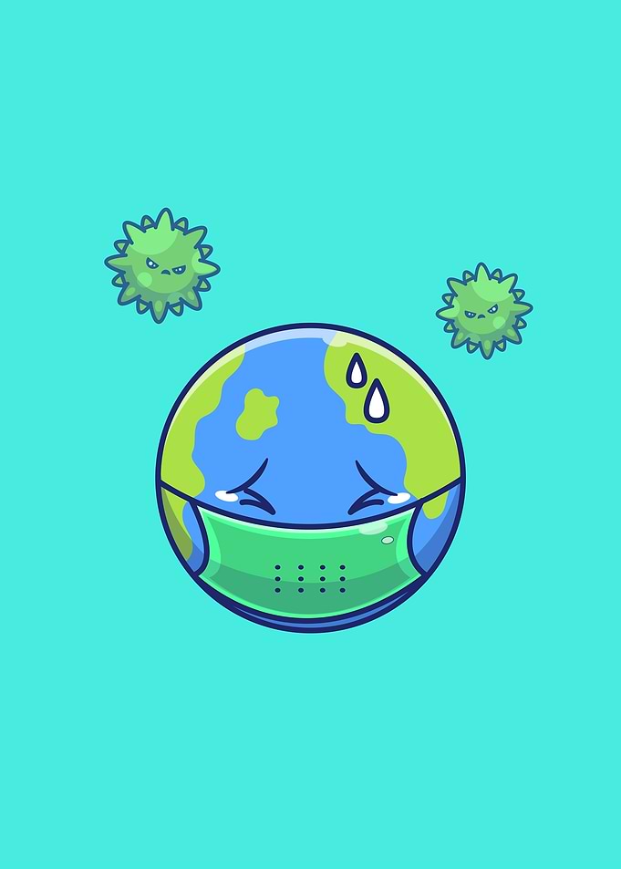 Cute World Wearing Mask
