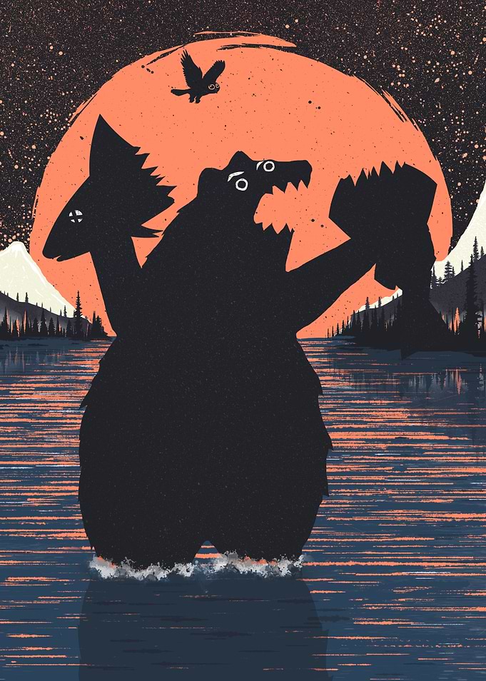 Orange Moon and Punks Bear