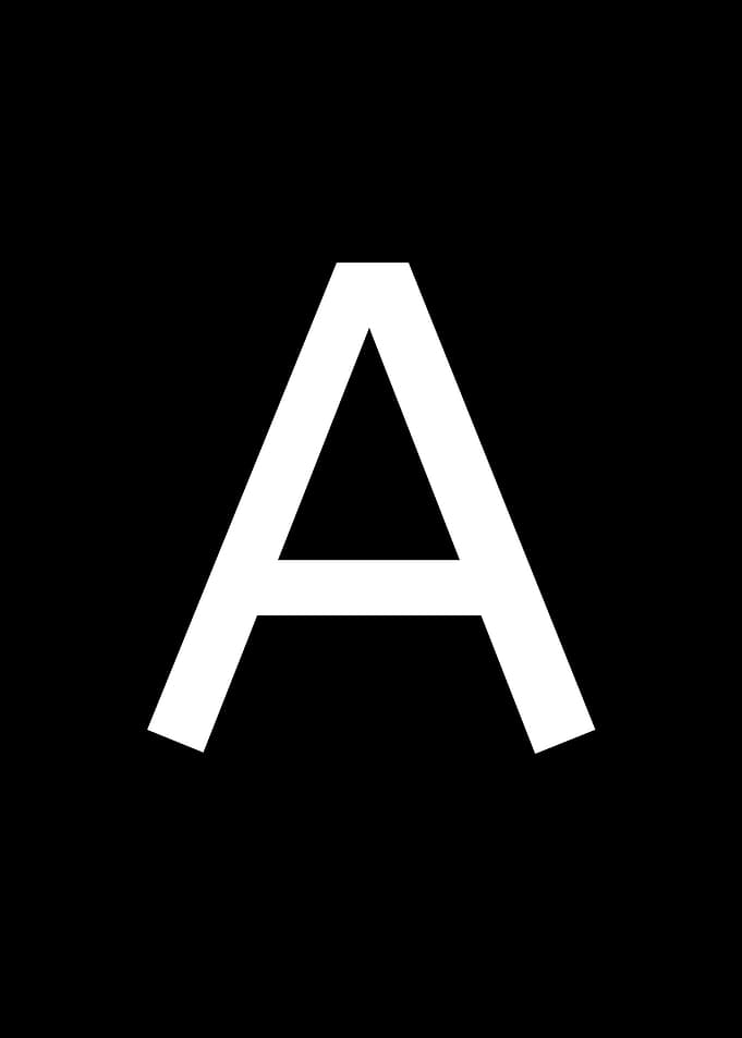 Costume alphabet letters A