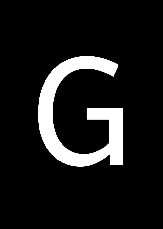 Costume alphabet letters G