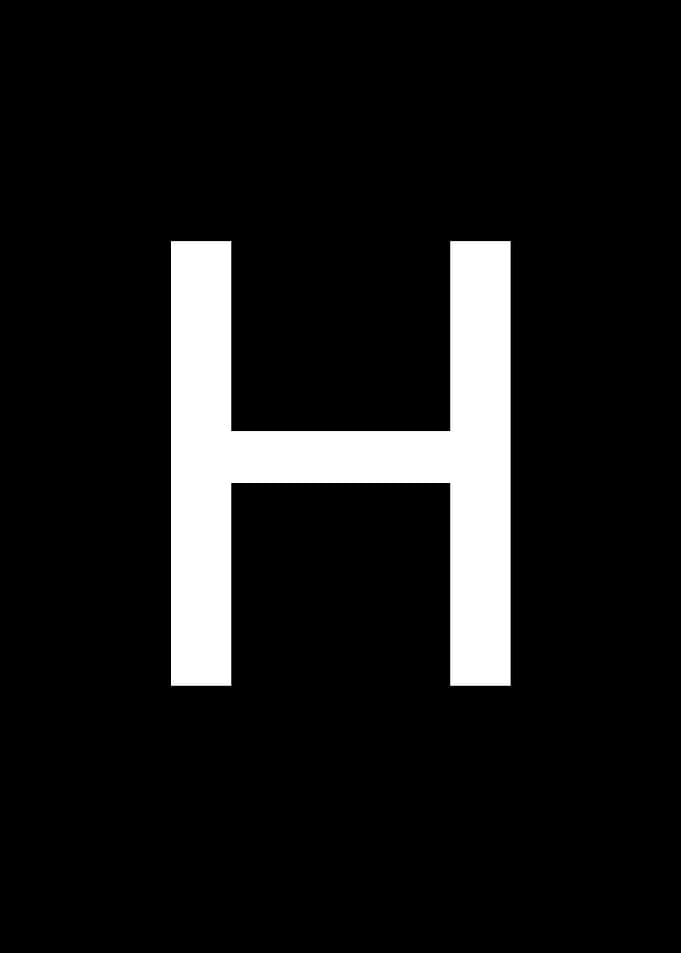 Costume alphabet letters H