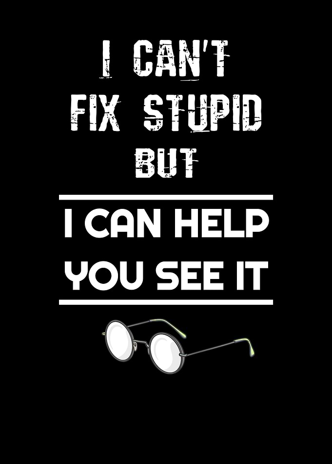 Cant Fix Stupid Optician