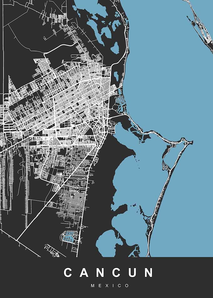 CANCUN Map MEXICO
