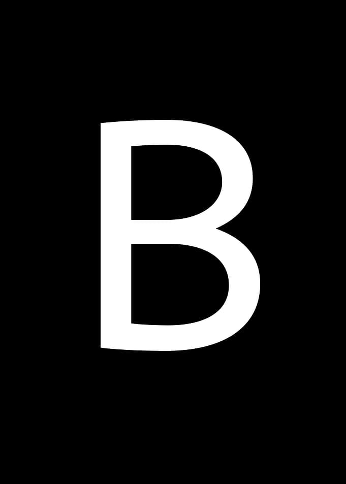 costume alphabet letters B