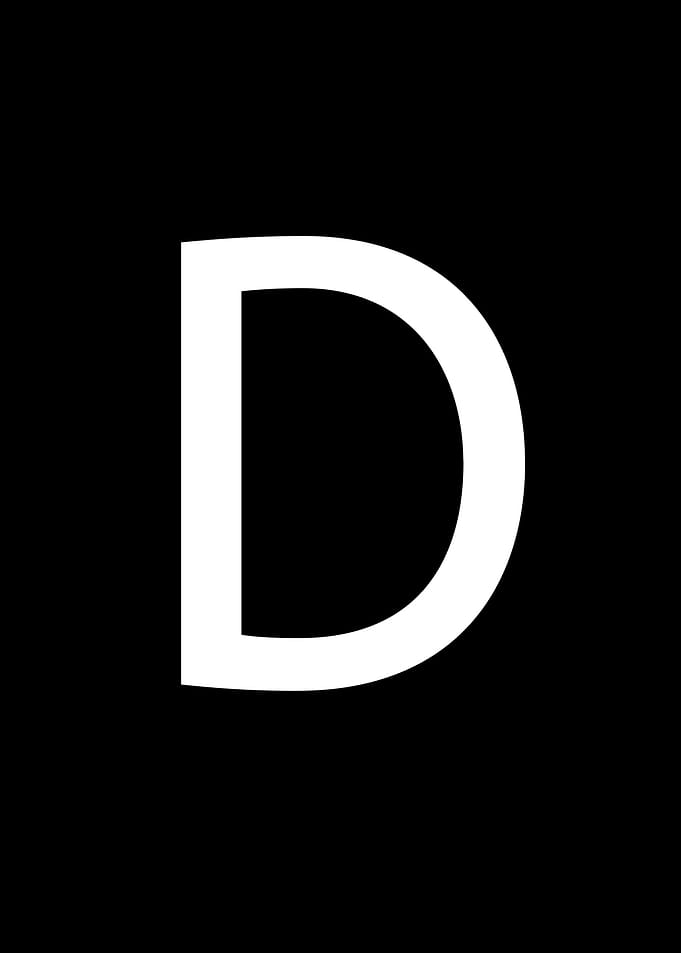 Costume alphabet letters D