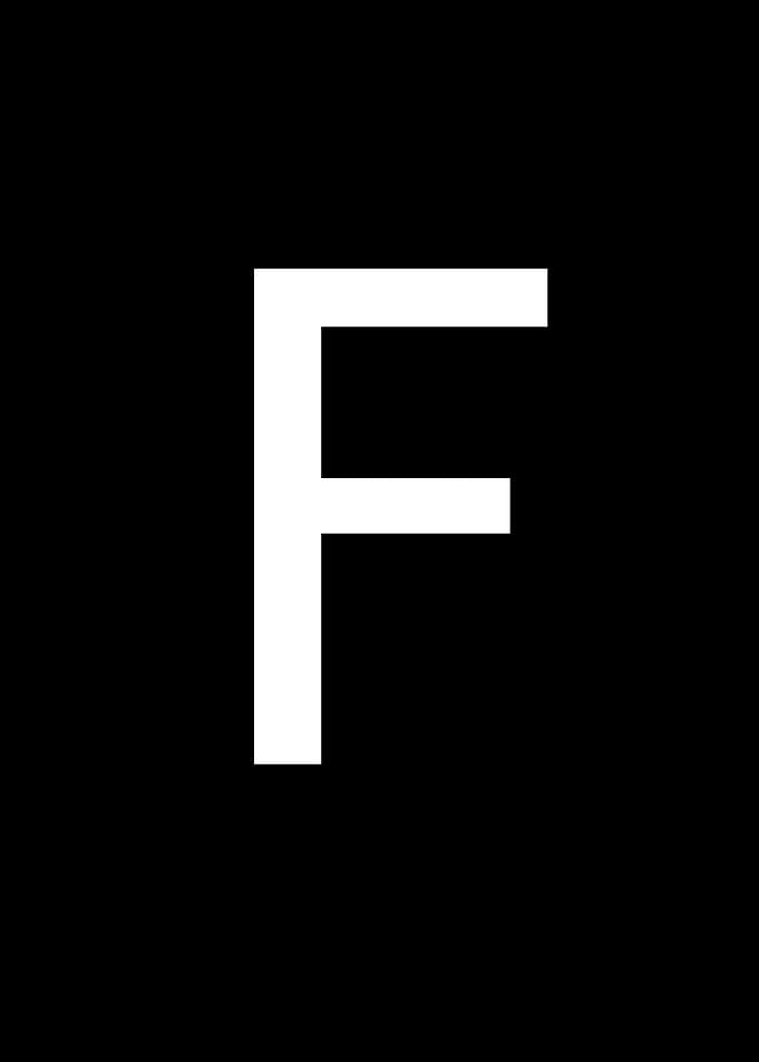 Costume alphabet letters F