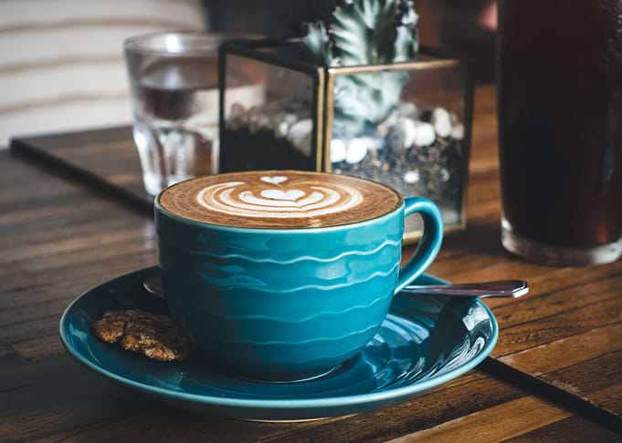 Coffee in a Blue Cup