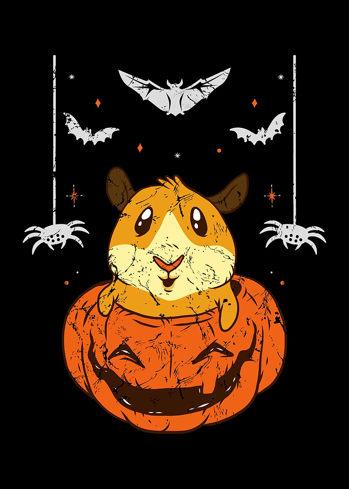 Hamster In Scary Pumpkin