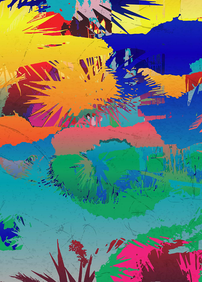 Abstract tropical sunrise