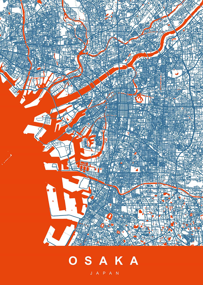 OSAKA Map JAPAN