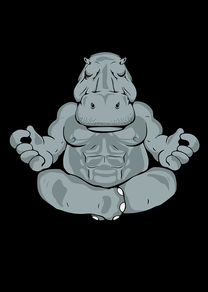 Yoga Meditation Gift Hippo
