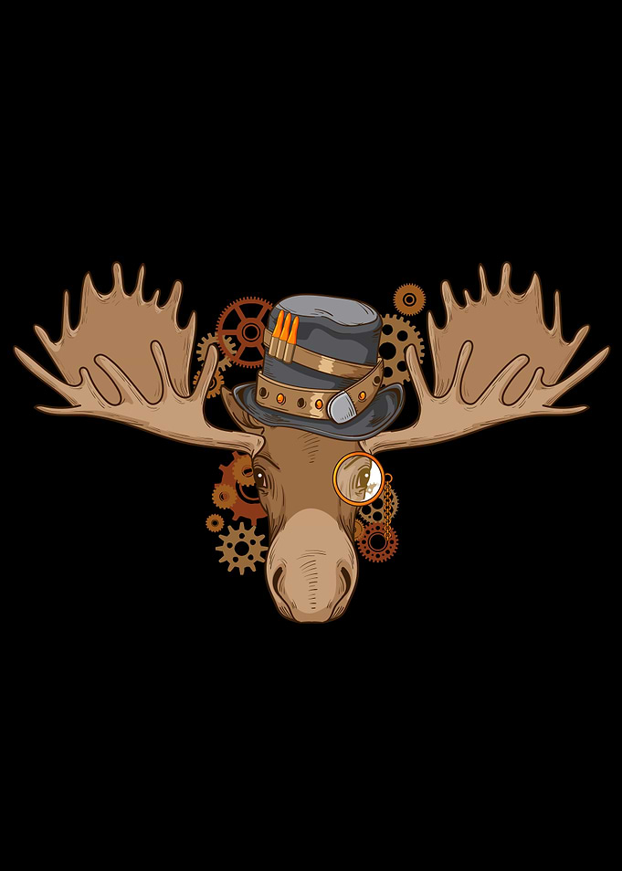 Moose Gift Men Steampunk