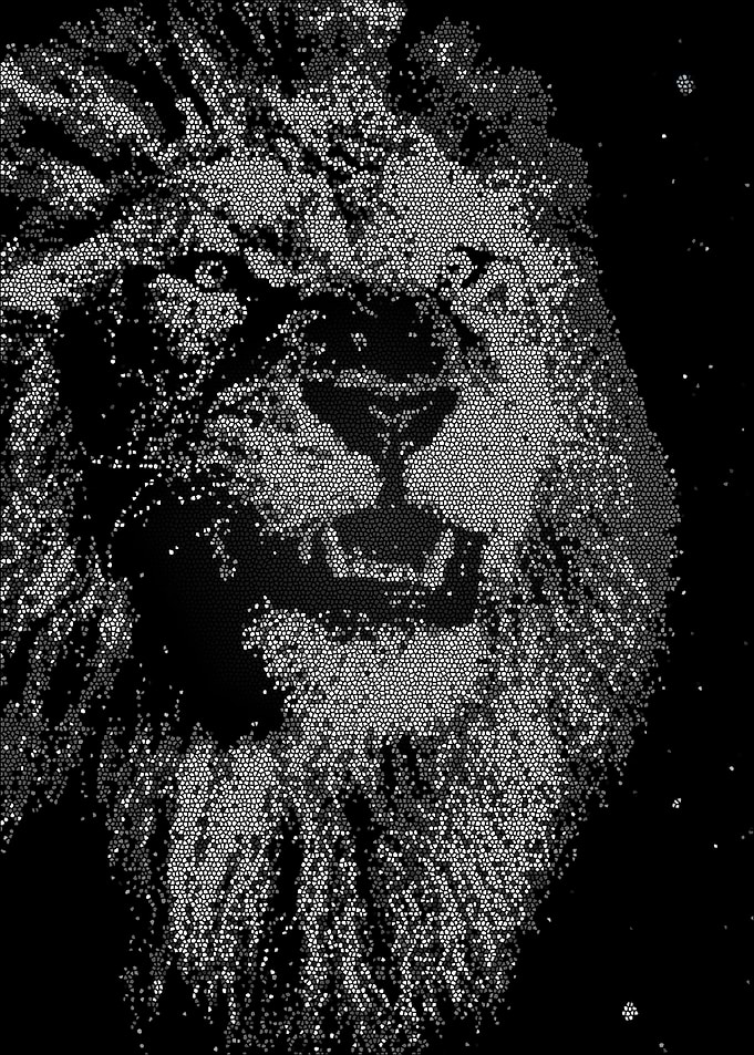 LION VORONOI ART