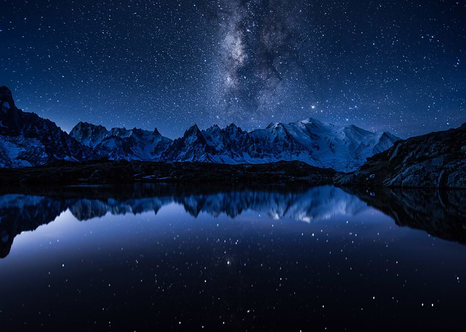 Night and cold sky