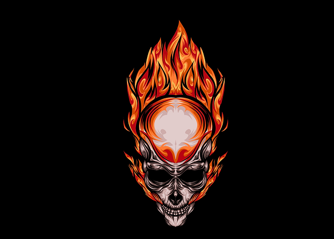 scary skull horror