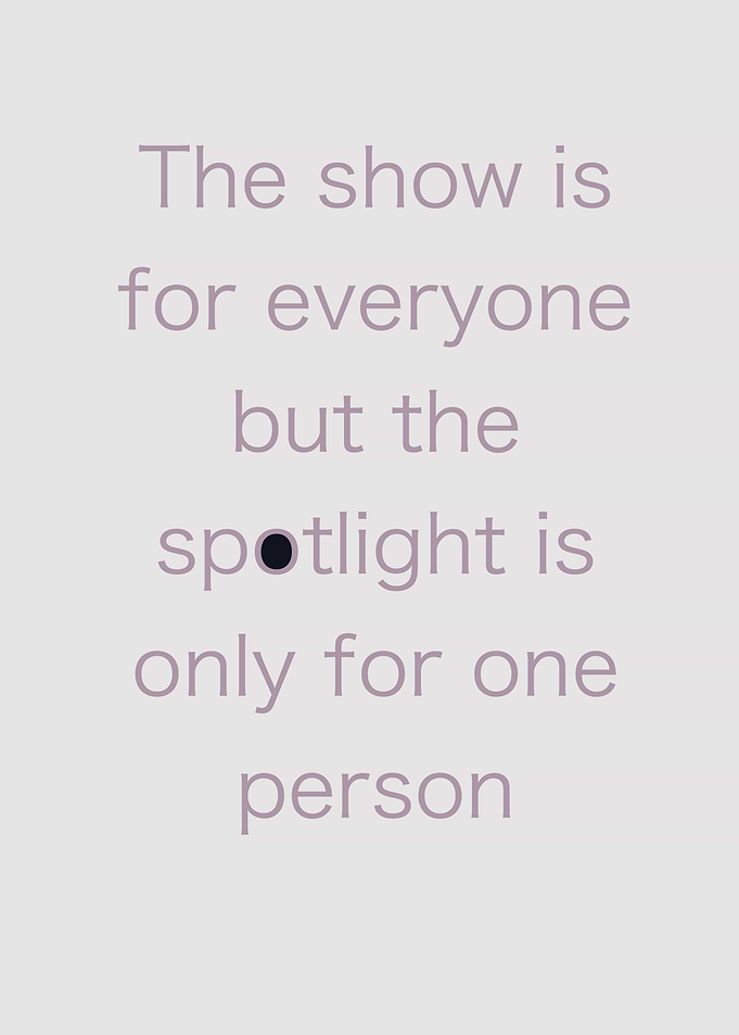 Spotlight for one person