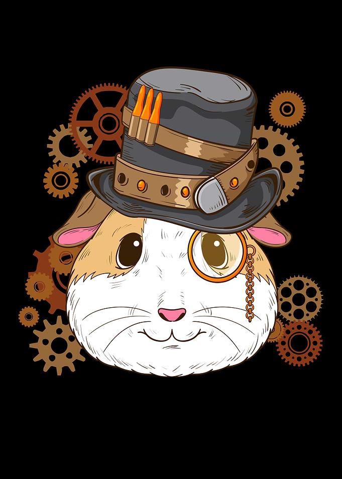 Guinea Pig Gift Steampunk