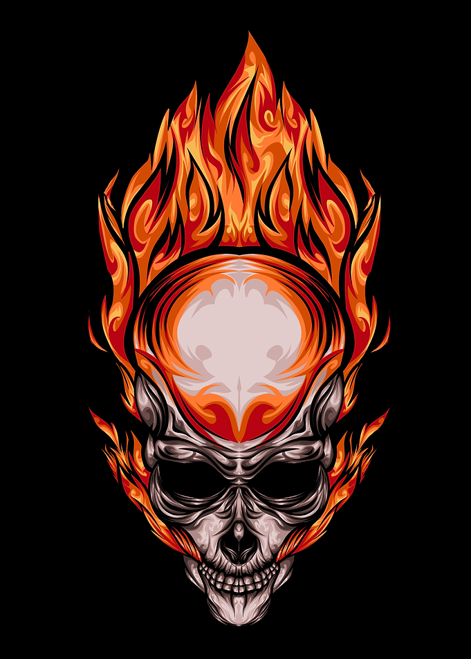 ghost skull fire