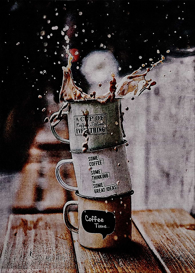 THREE CUPS OF COFFEE