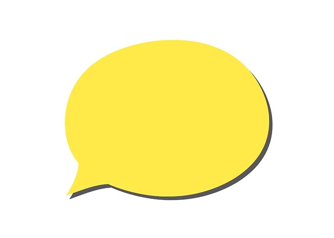 Speech bubble comics yello