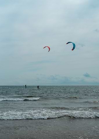 Pair of kite surfing