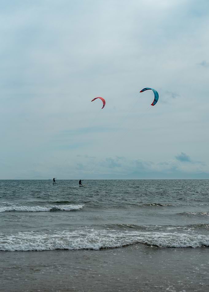 Pair of kite surfing