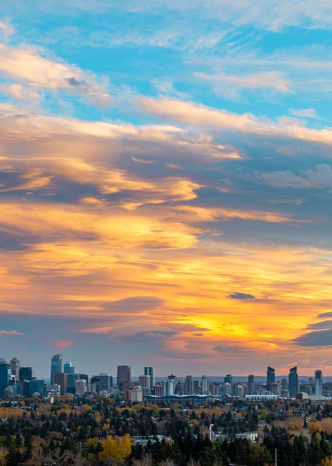 City Under a Vibrant Sky