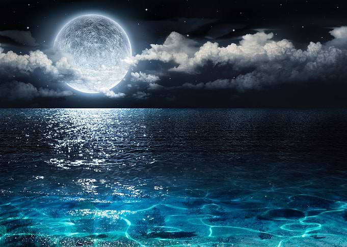 The bright moon