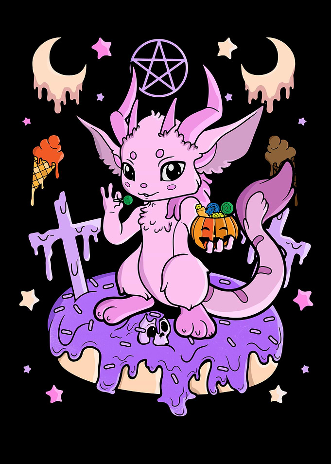 Chibi Horror Pastel Goth