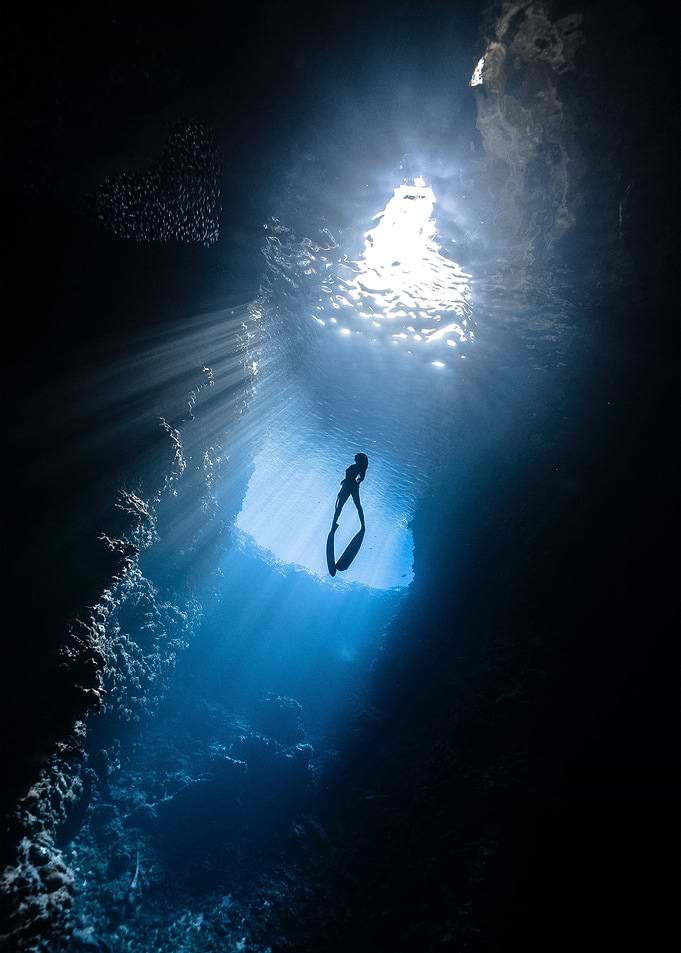 in the cave