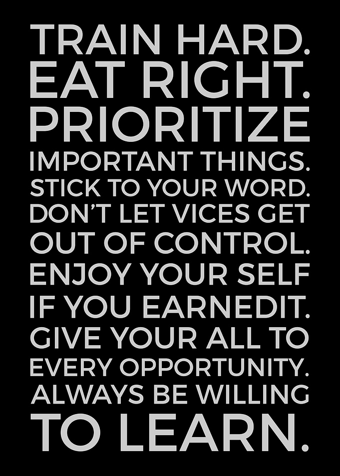 Train Hard Eat Right