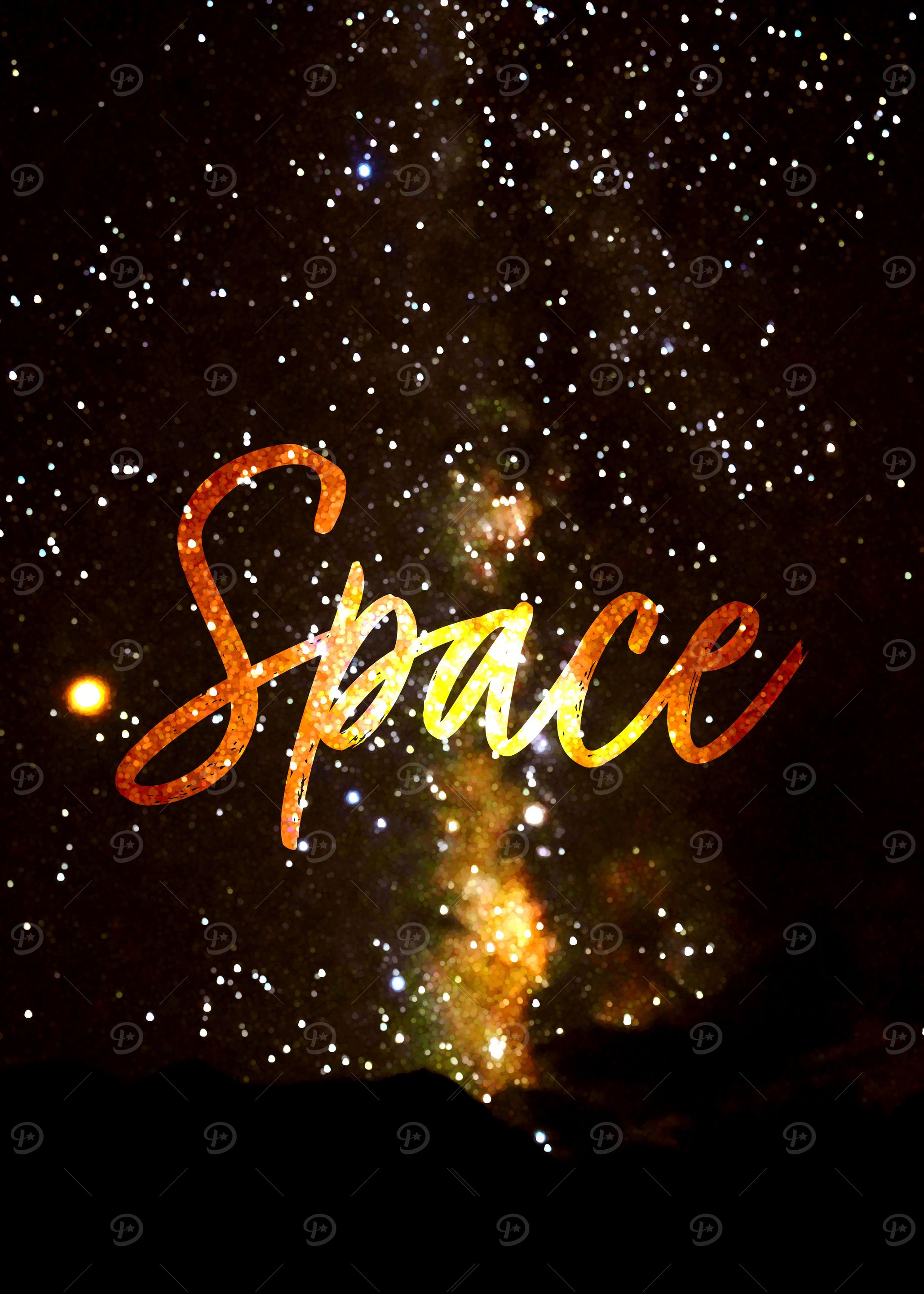 Golden Space Nebula