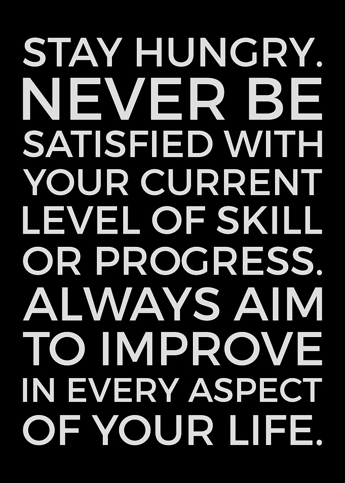Never Be Satisfied