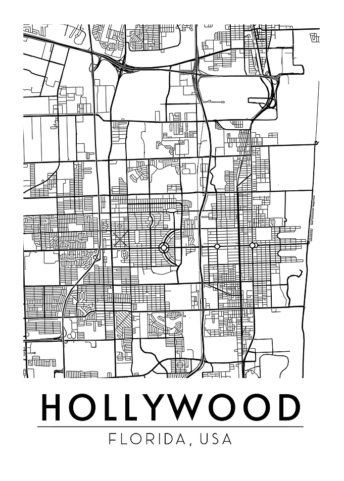 Hollywood Florida Map