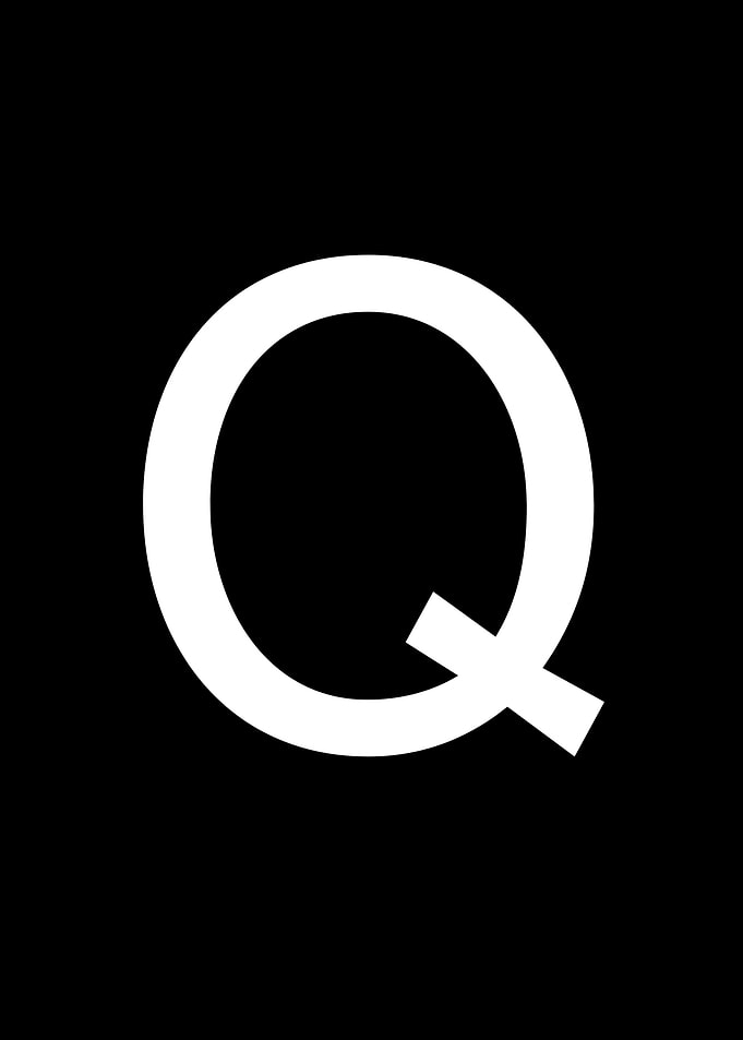 Costume alphabet letters Q